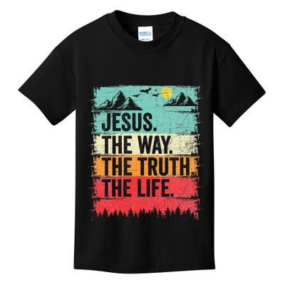 Jesus The Way Truth Life Christian Worship Kids T-Shirt