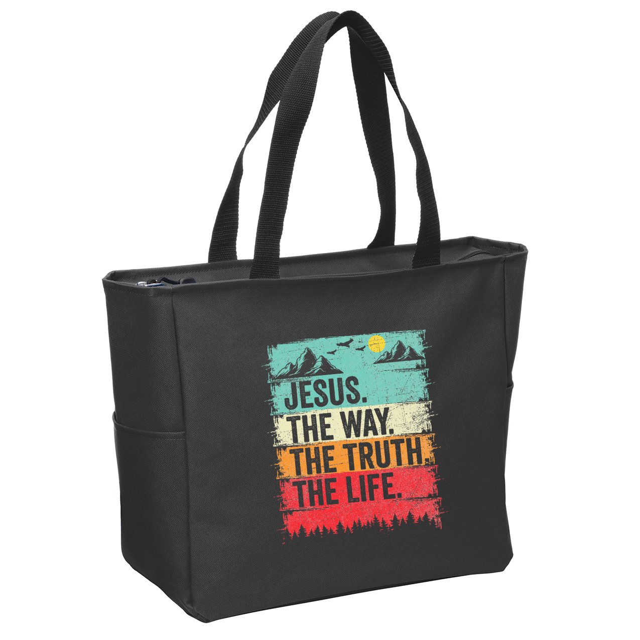 Jesus The Way Truth Life Christian Worship Zip Tote Bag