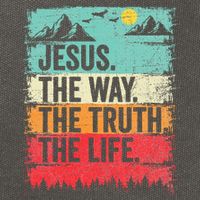 Jesus The Way Truth Life Christian Worship Cotton Canvas Backpack