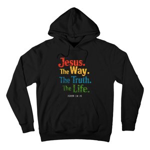 Jesus The Way Truth Life Women Christian Hoodie