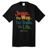 Jesus The Way Truth Life Women Christian Tall T-Shirt