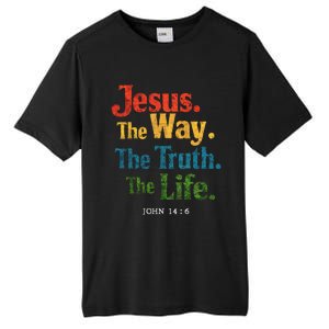 Jesus The Way Truth Life Women Christian Tall Fusion ChromaSoft Performance T-Shirt