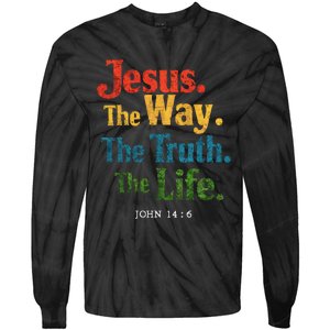 Jesus The Way Truth Life Women Christian Tie-Dye Long Sleeve Shirt