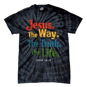 Jesus The Way Truth Life Women Christian Tie-Dye T-Shirt