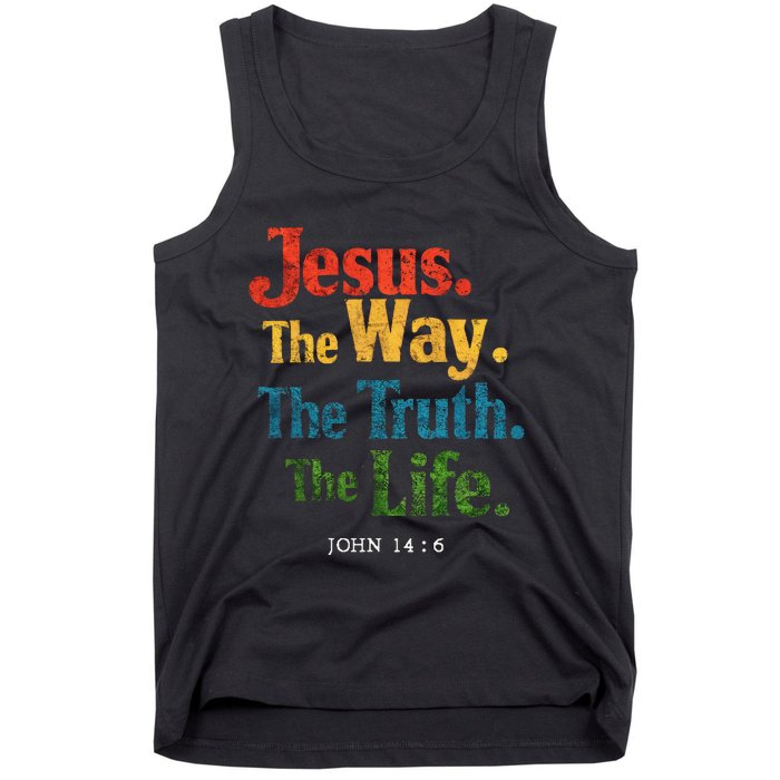 Jesus The Way Truth Life Women Christian Tank Top