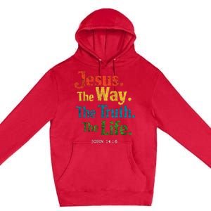 Jesus The Way Truth Life Women Christian Premium Pullover Hoodie