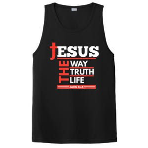 Jesus The Way Truth Life John 14:6 Christian Spiritual PosiCharge Competitor Tank