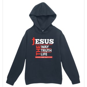 Jesus The Way Truth Life John 14:6 Christian Spiritual Urban Pullover Hoodie