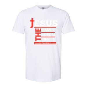 Jesus The Way Truth Life John 14:6 Christian Spiritual Softstyle CVC T-Shirt