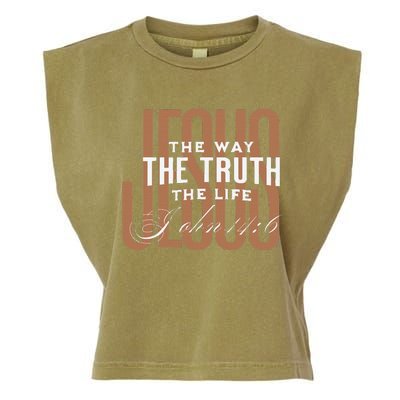 Jesus The Way The Truth And The Life Christian Gift Garment-Dyed Women's Muscle Tee