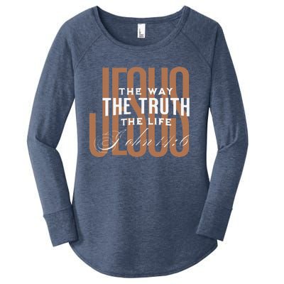 Jesus The Way The Truth And The Life Christian Gift Women's Perfect Tri Tunic Long Sleeve Shirt