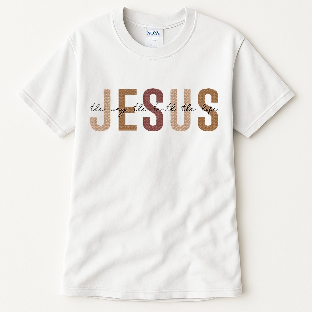 Jesus The Way Truth Life Bible Verse Christian Tall T-Shirt