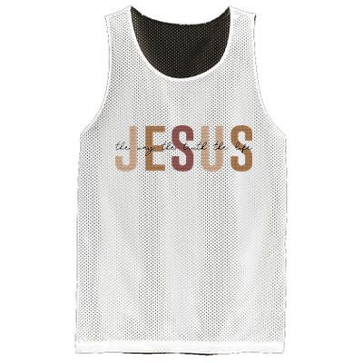 Jesus The Way Truth Life Bible Verse Christian Mesh Reversible Basketball Jersey Tank
