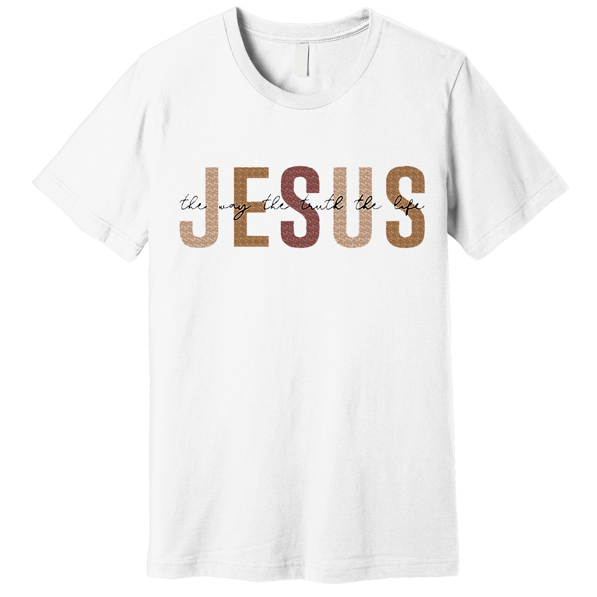 Jesus The Way Truth Life Bible Verse Christian Premium T-Shirt
