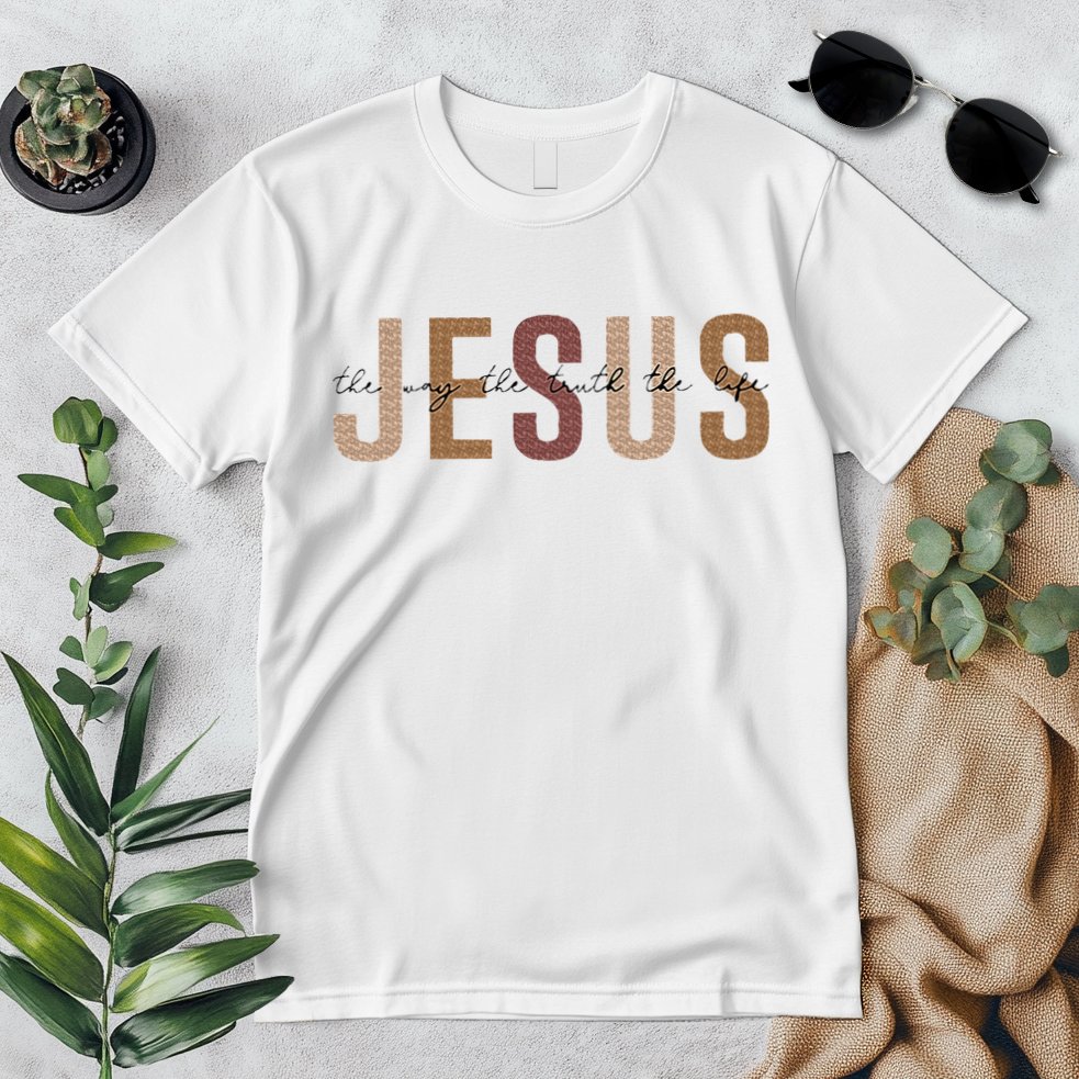 Jesus The Way Truth Life Bible Verse Christian Premium T-Shirt