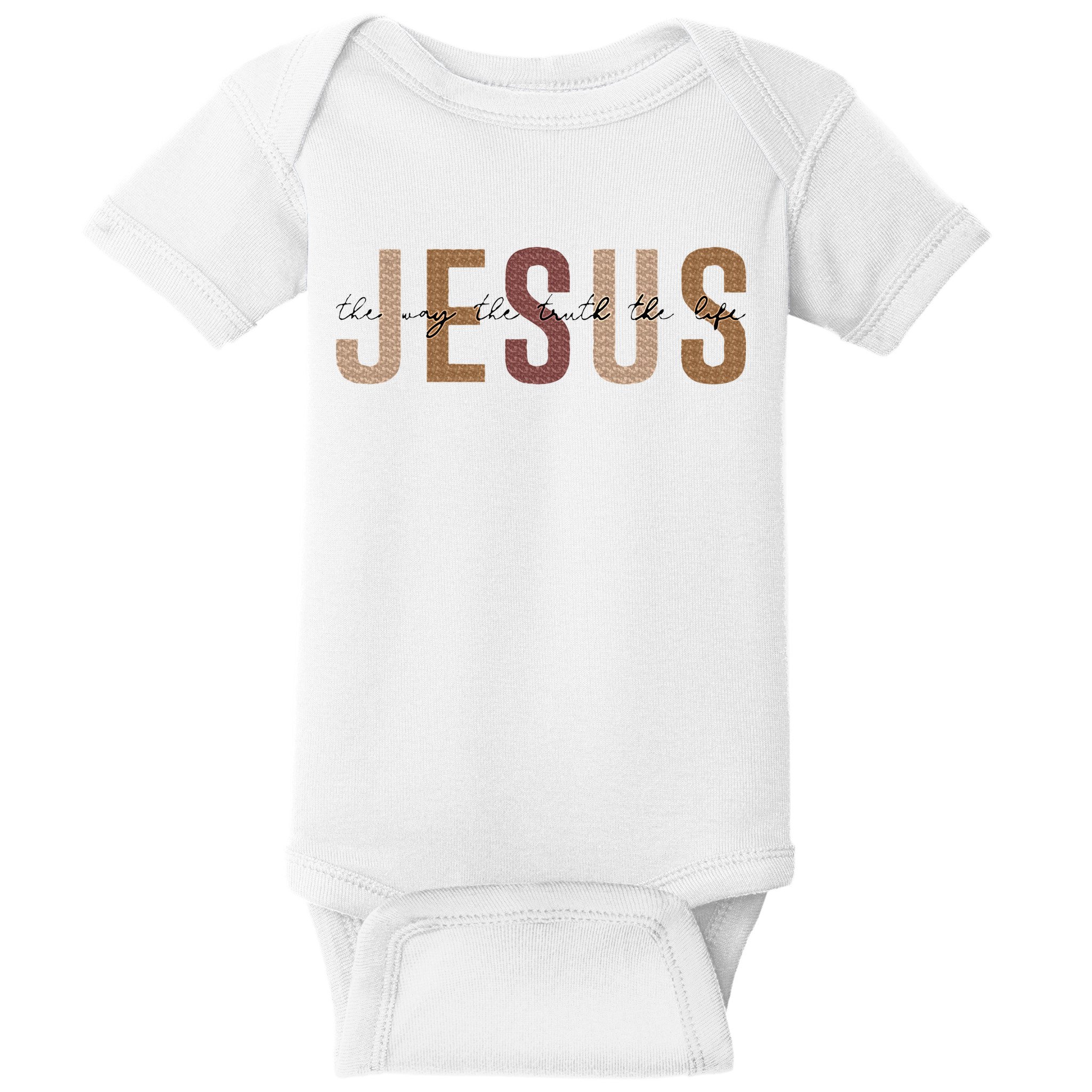Jesus The Way Truth Life Bible Verse Christian Baby Bodysuit