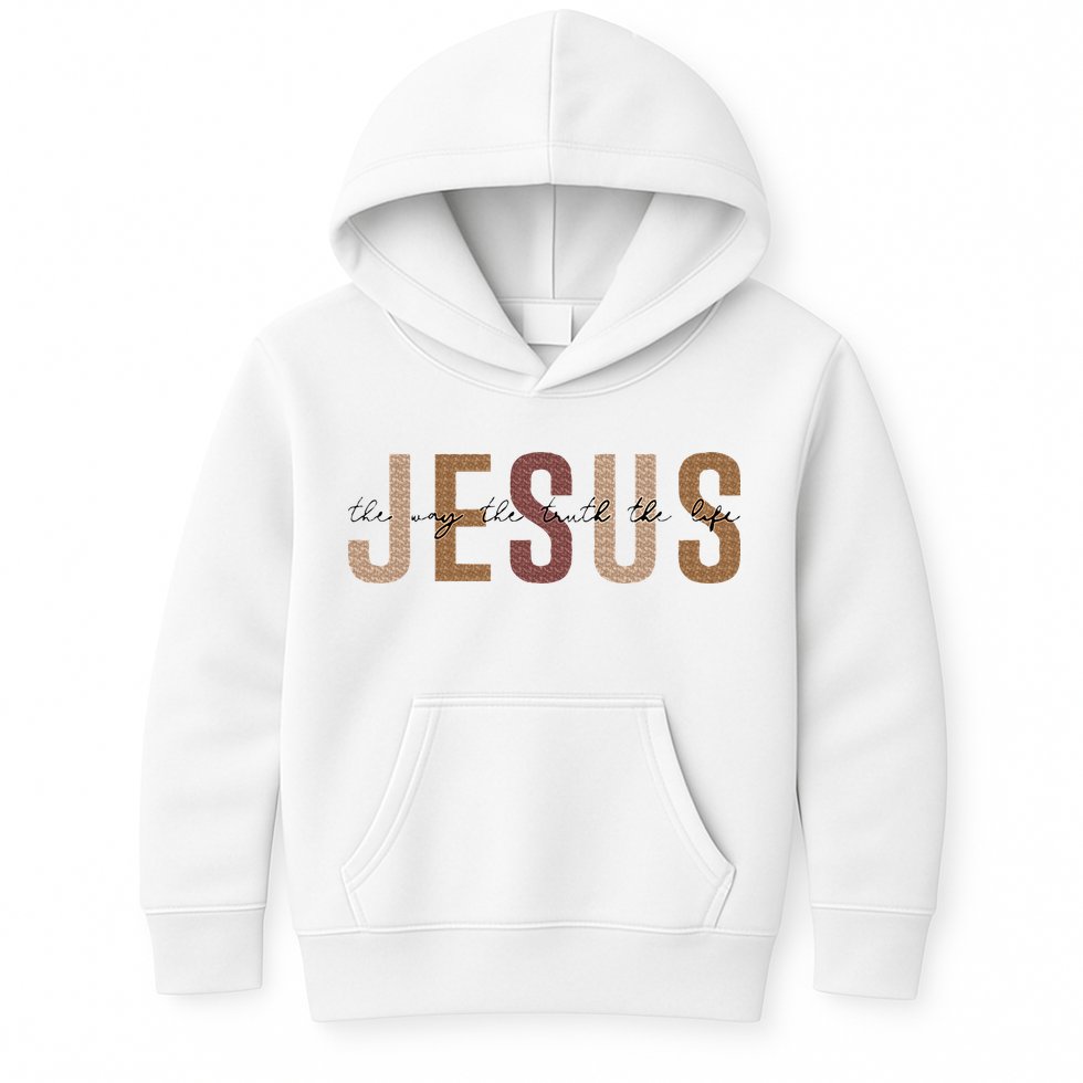 Jesus The Way Truth Life Bible Verse Christian Kids Hoodie