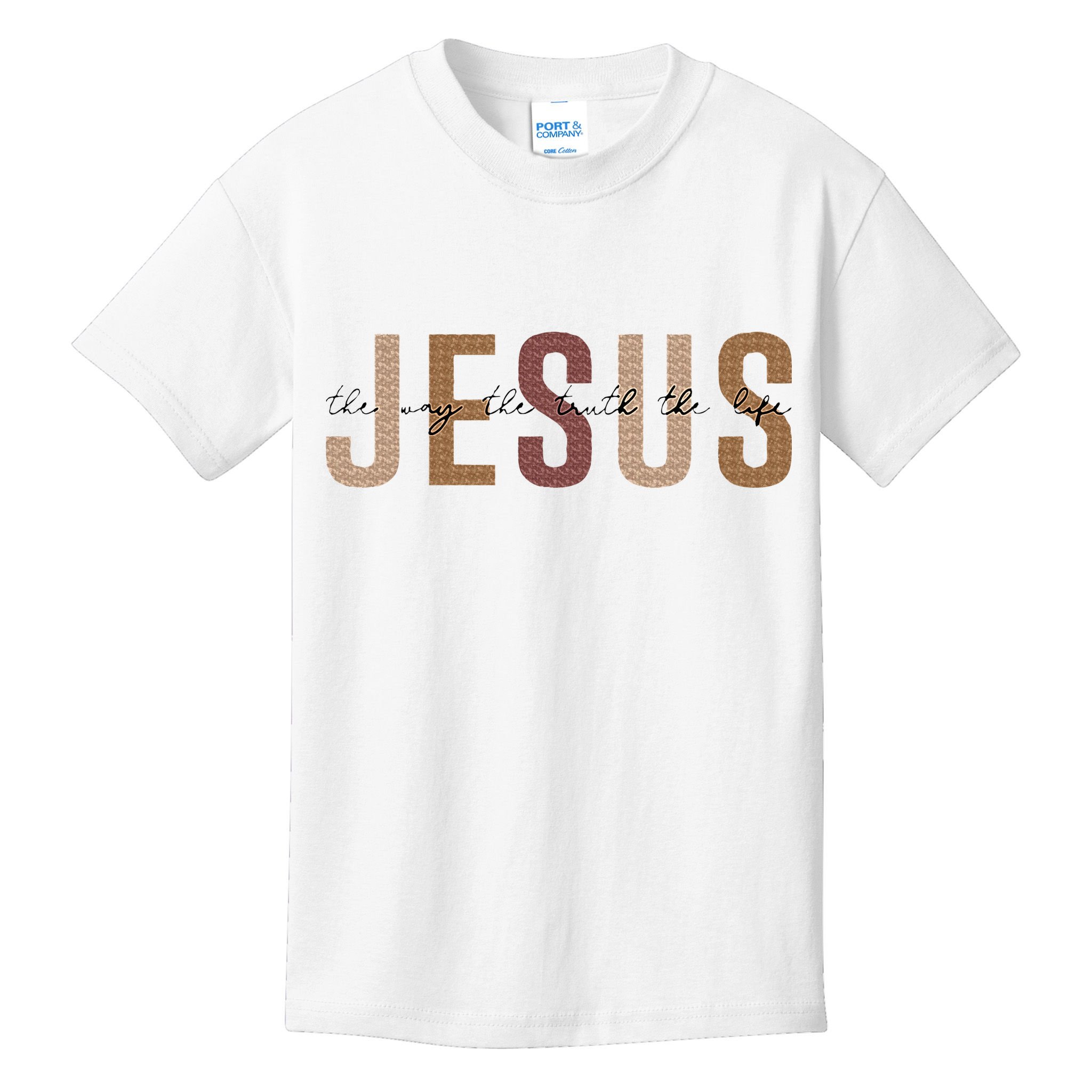Jesus The Way Truth Life Bible Verse Christian Kids T-Shirt