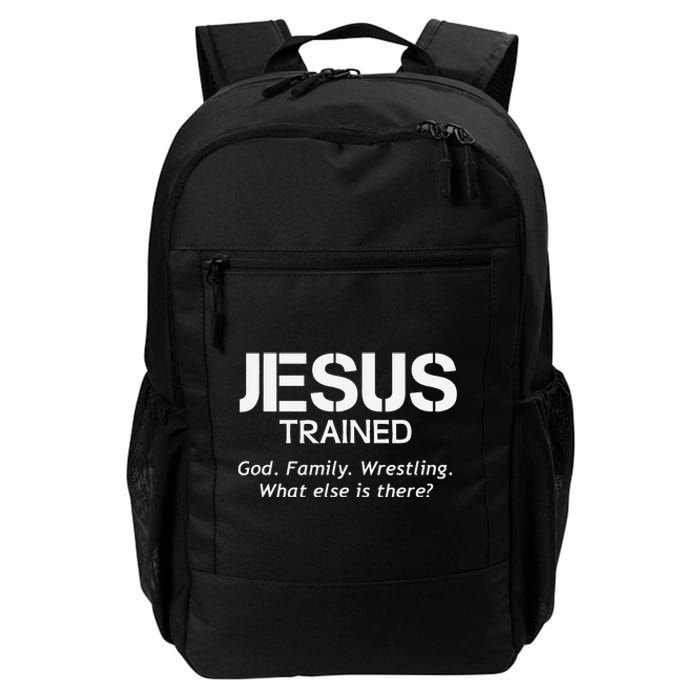 Jesus Trained Wrestling Funny Wrestler Muscle  Daily Commute Backpack