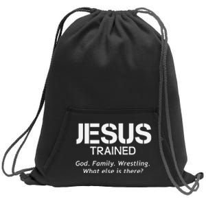 Jesus Trained Wrestling Funny Wrestler Muscle  Sweatshirt Cinch Pack Bag