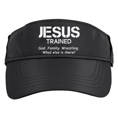 Jesus Trained Wrestling Funny Wrestler Muscle  Adult Drive Performance Visor