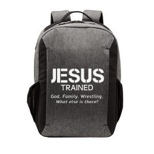 Jesus Trained Wrestling Funny Wrestler Muscle  Vector Backpack