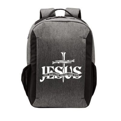 Jesus The Way The Truth The Life With 3 Nails Logo Vector Backpack