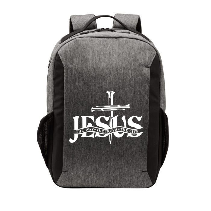 Jesus The Way The Truth The Life With 3 Nails Logo Vector Backpack