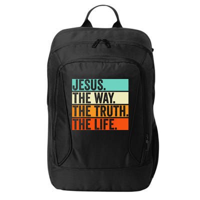 Jesus The Way Truth Life Bible Verse Christian Worship Gift City Backpack