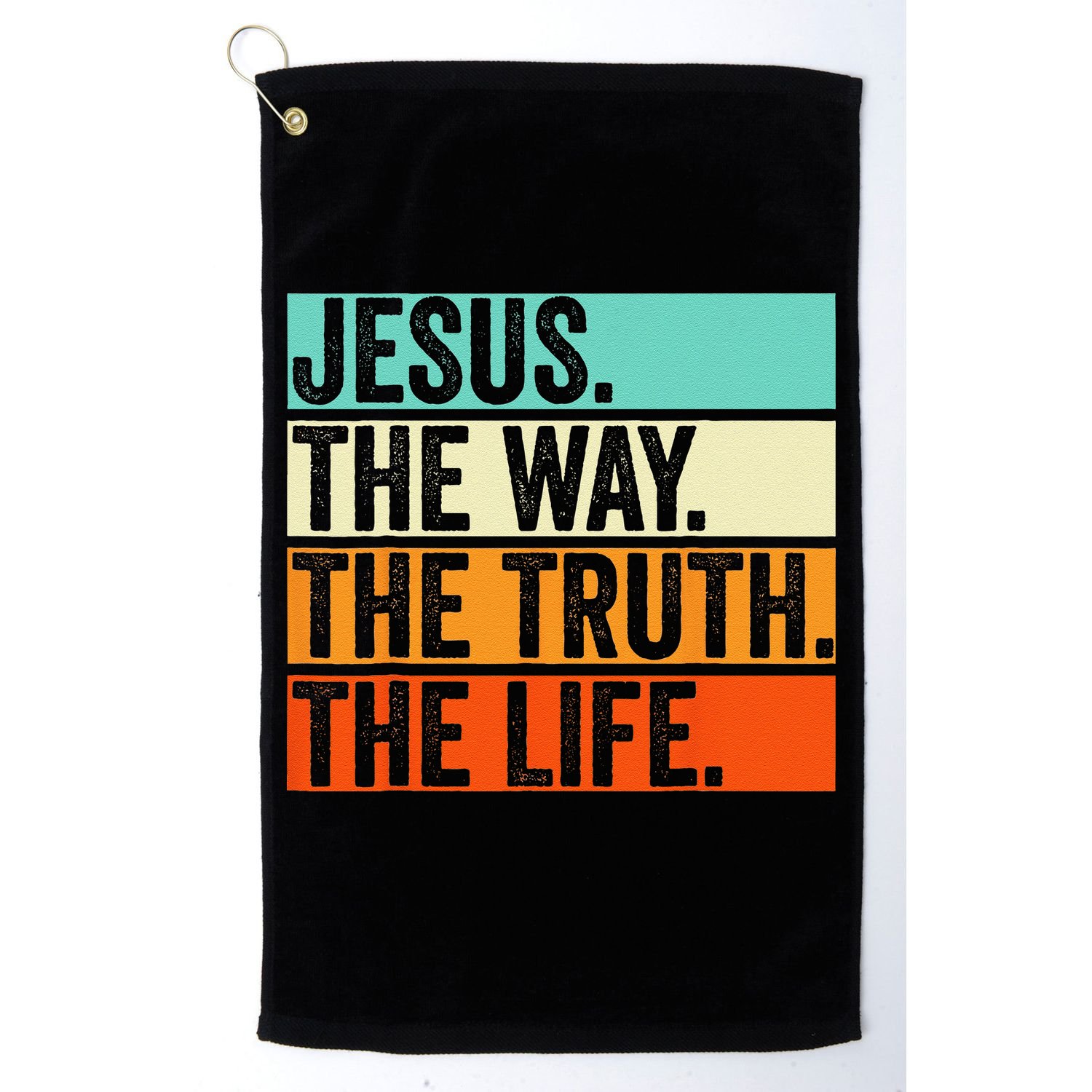 Jesus The Way Truth Life Bible Verse Christian Worship Gift Golf Towel