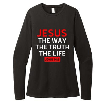 Jesus The Way Truth Life John 146 Christian Bible Verse Womens CVC Long Sleeve Shirt