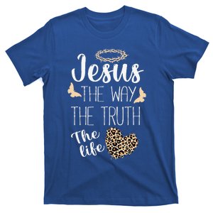 Jesus The Way Truth Life Christian Leopard T-Shirt