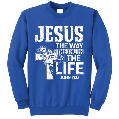 Jesus The Way The Truth The Life Great Gift Tall Sweatshirt