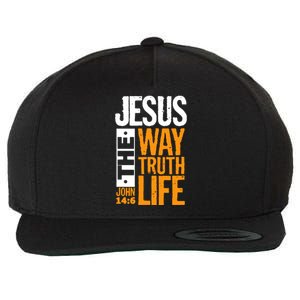 Jesus The Way Truth Life John 14:6 Wool Snapback Cap