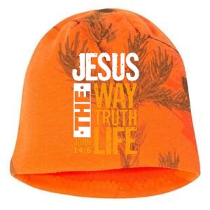 Jesus The Way Truth Life John 14:6 Kati - Camo Knit Beanie