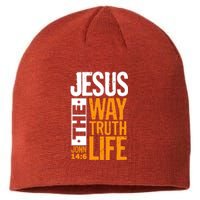 Jesus The Way Truth Life John 14:6 Sustainable Beanie