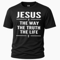 Jesus The Way Truth Life John 146 Christian Spiritual Cooling Performance Crew T-Shirt