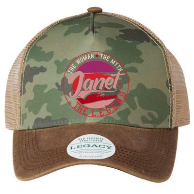 Janet The Woman The Myth The Legend Legacy Tie Dye Trucker Hat