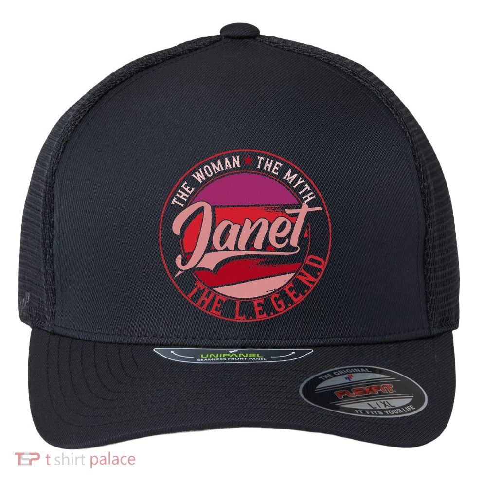 Janet The Woman The Myth The Legend Flexfit Unipanel Trucker Cap