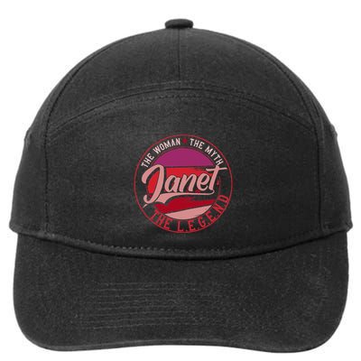 Janet The Woman The Myth The Legend 7-Panel Snapback Hat