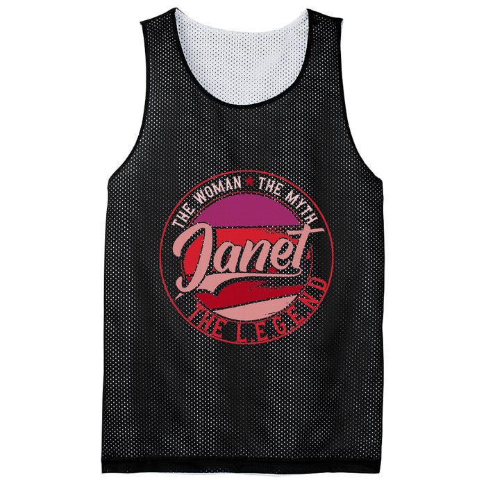 Janet The Woman The Myth The Legend Mesh Reversible Basketball Jersey Tank
