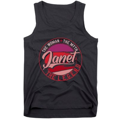 Janet The Woman The Myth The Legend Tank Top