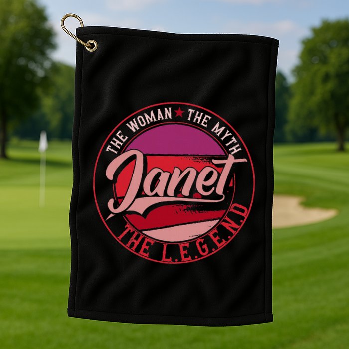 Janet The Woman The Myth The Legend Golf Towel