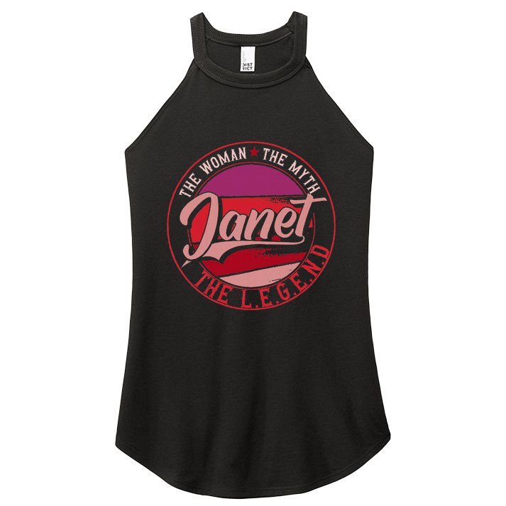 Janet The Woman The Myth The Legend Women's Perfect Tri Rocker Tank
