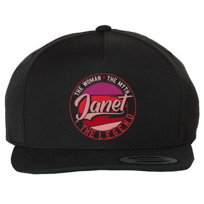 Janet The Woman The Myth The Legend Wool Snapback Cap