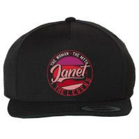 Janet The Woman The Myth The Legend Wool Snapback Cap