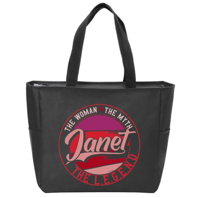 Janet The Woman The Myth The Legend Zip Tote Bag