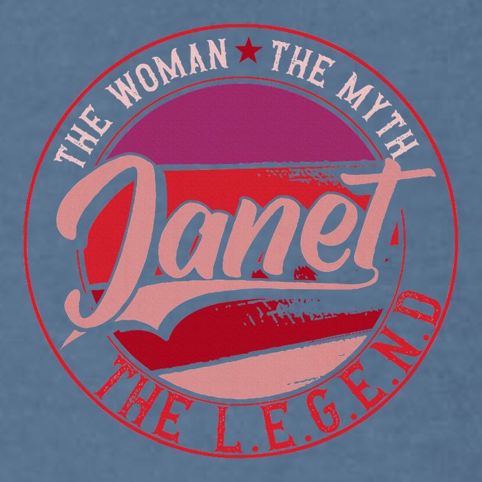 Janet The Woman The Myth The Legend Garment-Dyed Sweatshirt