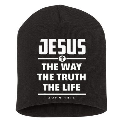 Jesus The Way The Truth The Life Bible Verse Jesus Short Acrylic Beanie