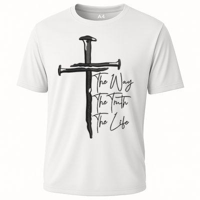 Jesus The Way The Truth The Life Machine Embroidery Jesus Christian Performance Shirt